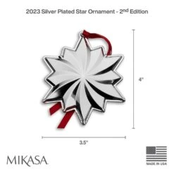 MIKASA 2023 Silver Plated Star Ornament 2nd Edition -Mikasa 2023 Silver Plated Star Ornament 2nd Edition 5299450 4