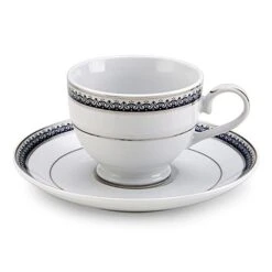 MIKASA Platinum Crown Cobalt 40 Piece Dinnerware Set, Service For 8 -Mikasa 5224200 teacupsaucer