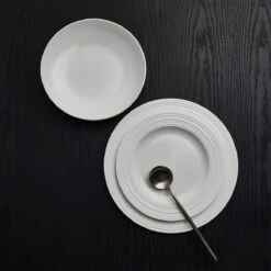 MIKASA Swirl Bone 12 Piece Dinnerware Set With Pasta Bowls, Service For 4 -Mikasa 5289381 LF5