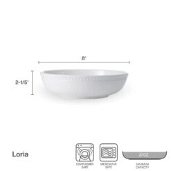 MIKASA Loria Set Of 4 Pasta Bowls -Mikasa 5314330 infographic