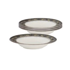 MIKASA Arabella® Rim Soup Bowls, Set Of 4