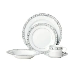 MIKASA Chadwick Grey 5 Piece Place Setting
