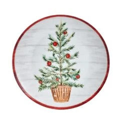MIKASA Countryside Christmas Set Of 4 Salad Plates -Mikasa Countryside Christmas Set of 4 Assorted Salad Plates 5312173 5