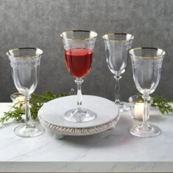 Mikasa -Mikasa Holiday Traditions Set of 4 Red Wine Glasses 5298272 2