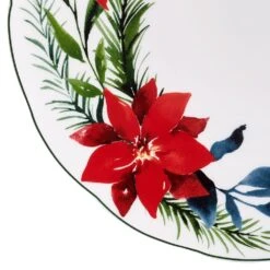 MIKASA Merry Poinsettia 12 Piece Dinnerware Set, Service For 4 -Mikasa MERRY POINSETTIA 12 PIECE DINNERWARE SET SERVICE FOR 4 5297792 4