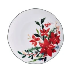 MIKASA Merry Poinsettia 12 Piece Dinnerware Set, Service For 4 -Mikasa MERRY POINSETTIA 12 PIECE DINNERWARE SET SERVICE FOR 4 5297792 6