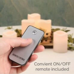 MIKASA Flameless Set Of 5 Wave Pillar LED Candles With Remote -Mikasa Mikasa Set of 5 2 Wax Pillar LED Flameless Candles and Remote 5286025 10