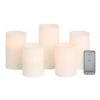 MIKASA Flameless Set Of 5 Pillar LED Candles With Remote