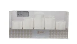 MIKASA Flameless Set Of 5 Pillar LED Candles With Remote -Mikasa Mikasa Set of 5 2 Wax Pillar LED Flameless Candles and Remote 5287496 9