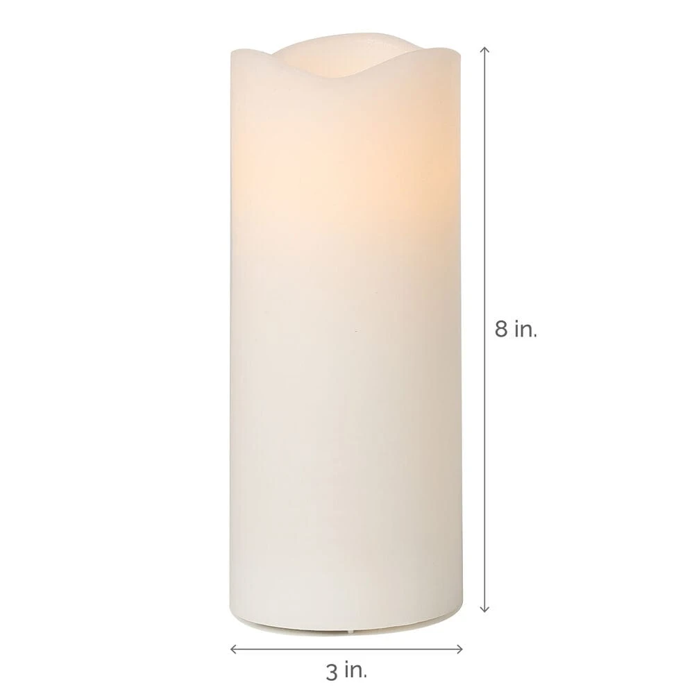 MIKASA Flameless Pillar LED 3x8 Candle 2 MIKASA Flameless Pillar LED 3x8 Candle - Image 2