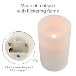 MIKASA Flameless Pillar LED 3x8 Candle 7 MIKASA Flameless Pillar LED 3x8 Candle -Mikasa Mikasa Wax Pillar LED 3x8 Flameless Candle 5286012 3