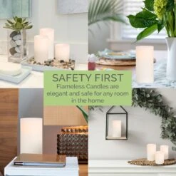 MIKASA Flameless Pillar LED 3x8 Candle 9 MIKASA Flameless Pillar LED 3x8 Candle -Mikasa Mikasa Wax Pillar LED 3x8 Flameless Candle 5286012 5