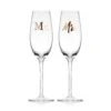 MIKASA Mr. And Mrs. Set Of 2 Champagne Toasting Flute Glasses