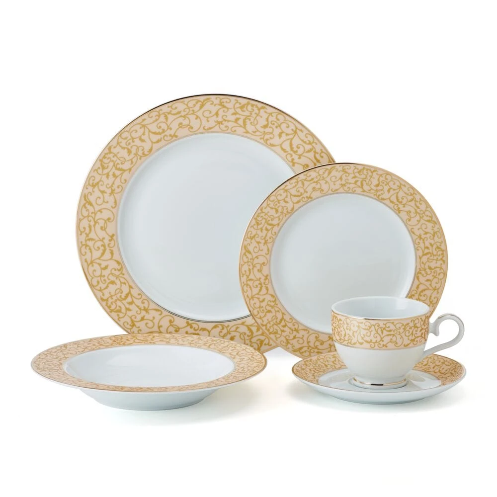 MIKASA Parchment Gold 40 Piece Dinnerware Set, Service For 8 6 MIKASA Parchment Gold 40 Piece Dinnerware Set, Service For 8 - Image 6