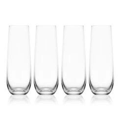 MIKASA Parker Set Of 4 Stemless Flute Glasses