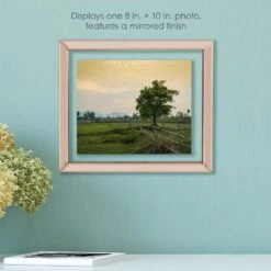 MIKASA Rose Gold Floating Frame, 8 X 10 Inch Photo -Mikasa Rose Gold 10 x 12 Mirror Floating Frame 8 x 10 Inch Photo 5290064 7