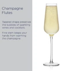 MIKASA Samantha Set Of 4 Flute Glasses -Mikasa Samantha Set of 4 Flute Glasses 5312421 6