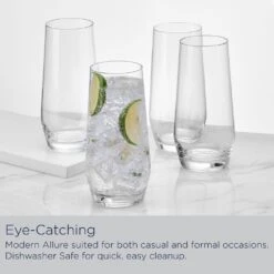 MIKASA Samantha Set Of 4 Highball Glasses -Mikasa Samantha Set of 4 Highball Glasses 5312410 6
