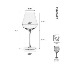 MIKASA Samantha Set Of 4 Red Wine Glasses -Mikasa Samantha Set of 4 Red Wine Glasses 5312419 4