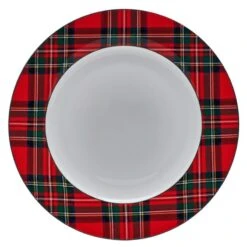 MIKASA Tartan Red Set Of 4 Dinner Plates -Mikasa Tartan Red Set of 4 Dinner Plates K45311236 4