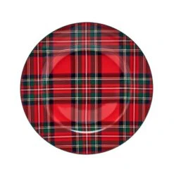 MIKASA Tartan Red Set Of 4 Salad Plates -Mikasa Tartan Red Set of 4 Salad Plates K45311245 4