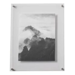 MIKASA Acrylic And Silver 16 X 20 Floating Wall Frame, 11 X 14 Photo
