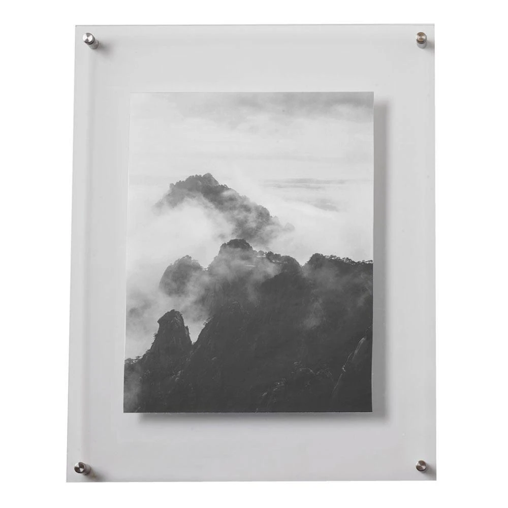 MIKASA Acrylic And Silver 16 X 20 Floating Wall Frame, 11 X 14 Photo 1 MIKASA Acrylic And Silver 16 X 20 Floating Wall Frame, 11 X 14 Photo