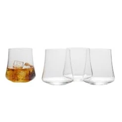 MIKASA Aline Set Of 4 Double Old Fashioned Whiskey Glasses