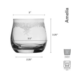 MIKASA Amelia Set Of 4 Double Old Fashioned Glasses -Mikasa amelia set of 4 double old fashioned glasses 5282437 8