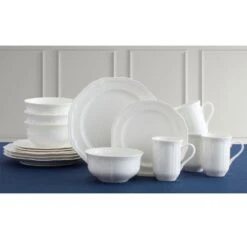 MIKASA Antique White 16 Piece Dinnerware Set, Service For 4 -Mikasa antique white 16 piece dinnerware set service for 4 5185371 4