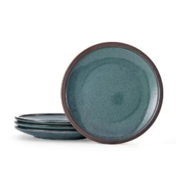 MIKASA Barrett Green Set Of 4 Salad Plates