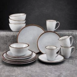 MIKASA Barrett White 16 Piece Dinnerware Set, Service For 4 -Mikasa barrett white 16 piece dinnerware set service for 4 5287844 2