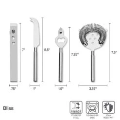 MIKASA Bliss 8 Piece Bar Tool Set -Mikasa bliss 8 piece bar tool set 5292793 5