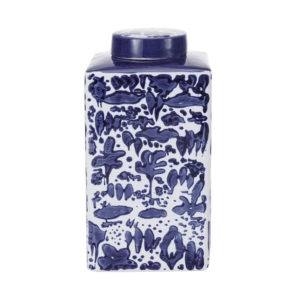 MIKASA Landscape Decorative Square Ginger Jar Canister 1 MIKASA Landscape Decorative Square Ginger Jar Canister