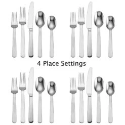 MIKASA Blume Forged 20 Piece Flatware Set, Service For 4 -Mikasa blume forged 20 piece flatware set service for 4 5084213 3
