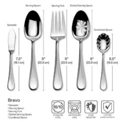 MIKASA Bravo 65 Piece Flatware Set, Service For 12 27 MIKASA Bravo 65 Piece Flatware Set, Service For 12 -Mikasa bravo 65 piece flatware set service for 12 5061640 12