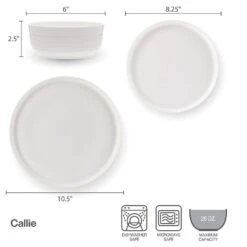 MIKASA Callie 12 Piece Dinnerware Set, Service For 4 -Mikasa callie 12 piece dinnerware set service for 4 5289243 11