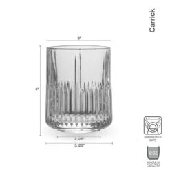 MIKASA Carrick Set Of 4 Double Old Fashioned Whiskey Glasses -Mikasa carrick set of 4 assorted double old fashioned whiskey glasses 5296439 5