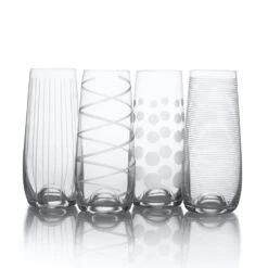 MIKASA Cheers® Set Of 4 Stemless Flute Glasses