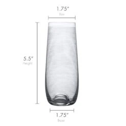 MIKASA Cheers® Set Of 4 Stemless Flute Glasses -Mikasa cheers set of 4 stemless flute glasses 5217587 4