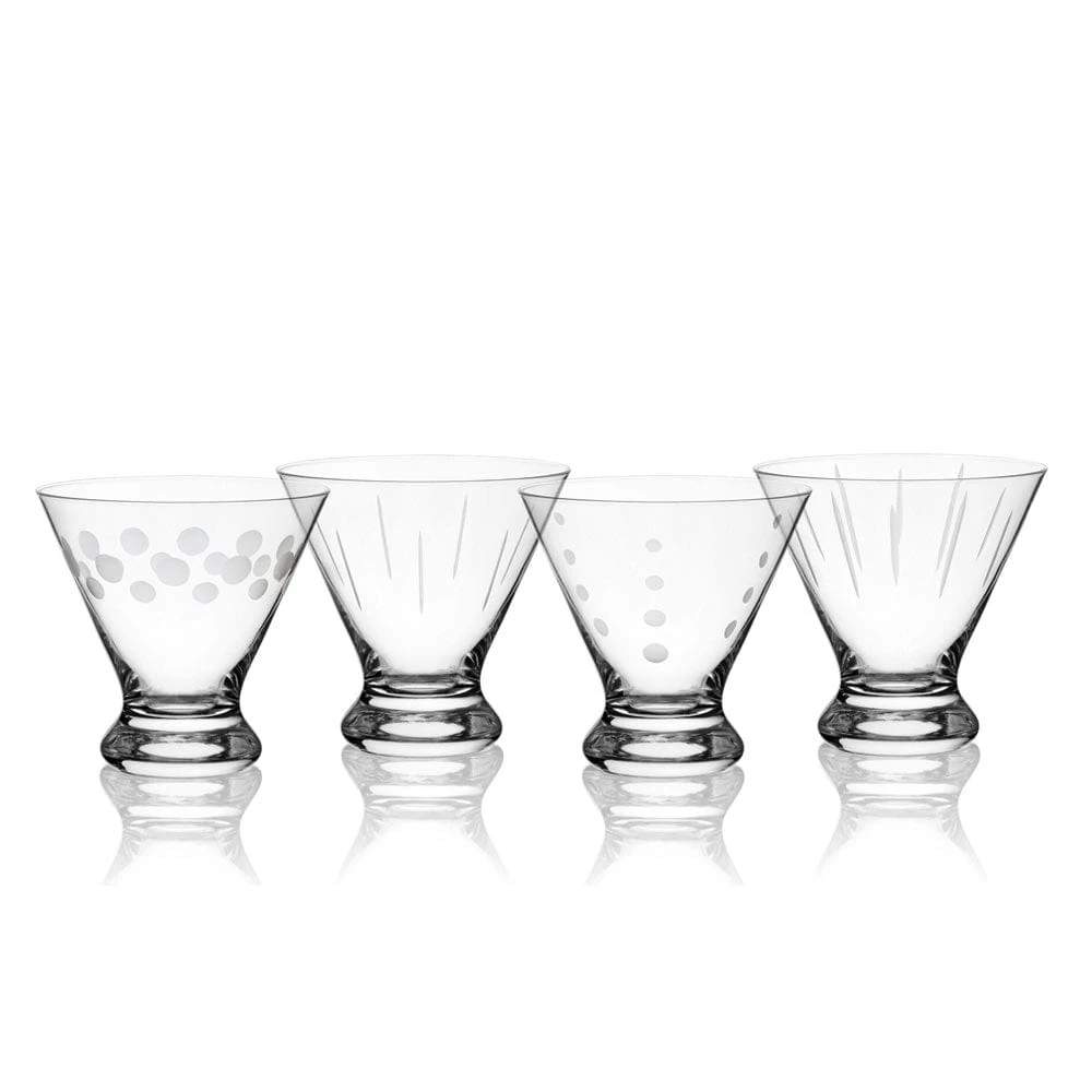 MIKASA Cheers® Set Of 4 Stemless Martini Glasses 1 MIKASA Cheers® Set Of 4 Stemless Martini Glasses