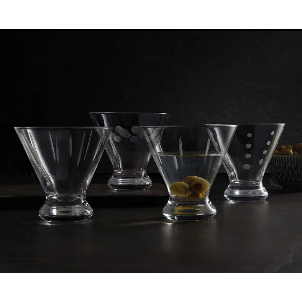 MIKASA Cheers® Set Of 4 Stemless Martini Glasses 2 MIKASA Cheers® Set Of 4 Stemless Martini Glasses - Image 2