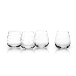 MIKASA Cheers® Set Of 4 Stemless Wine Glasses