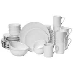 MIKASA Cheers® White 40 Piece Dinnerware Set, Service For 8