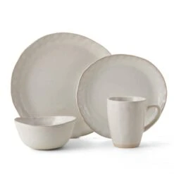 MIKASA Cora White 16 Piece Dinnerware Set, Service For 4 -Mikasa cora white 16 piece dinnerware set service for 4 5280929 9