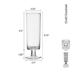 MIKASA Craft Cocktail Set Of 4 Spritzer Glasses -Mikasa craft set of 4 spritzer glasses 5294048 5