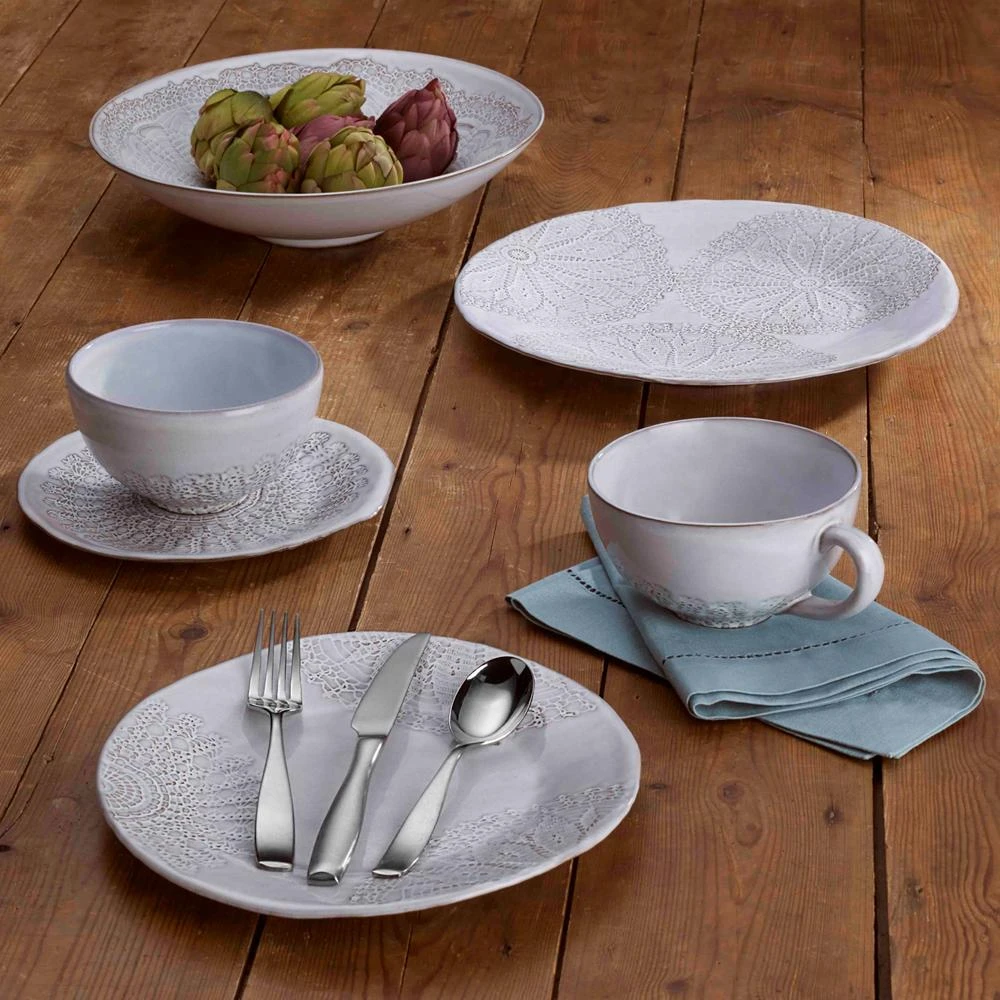 MIKASA Daniela White 13 Inch Round Platter 2 MIKASA Daniela White 13 Inch Round Platter - Image 2