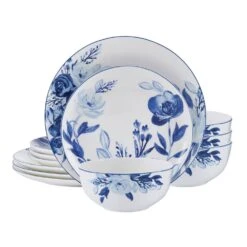 MIKASA Darcy 12 Piece Dinnerware Set, Service For 4