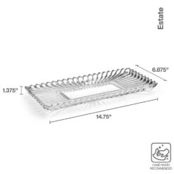 MIKASA Estate Crystal Rectangular Tray -Mikasa estate crystal rectangular tray 5296637 5