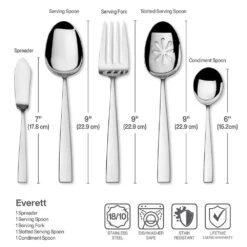 MIKASA Everett 101 Piece Flatware Set, Service For 12 -Mikasa everett 101 piece flatware set service for 12 5276418 5